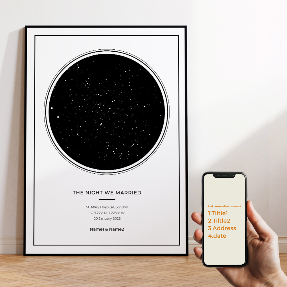 Modern Custom Personalized Nig - Star Map Poster 评论和价格